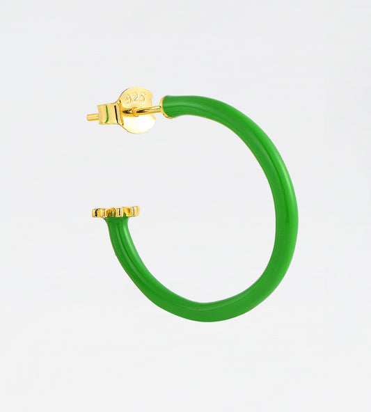 GOLD GREEN EARRING