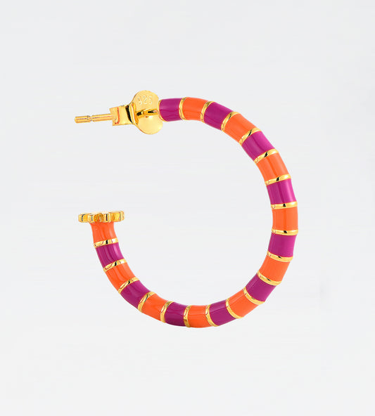 GOLD ORANGE & PURPLE EARRING