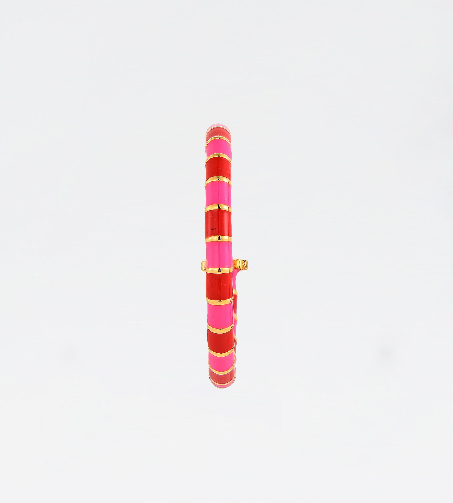GOLD PINK & RED EARRING