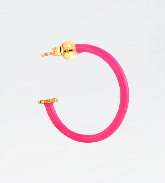 GOLD PINK EARRING