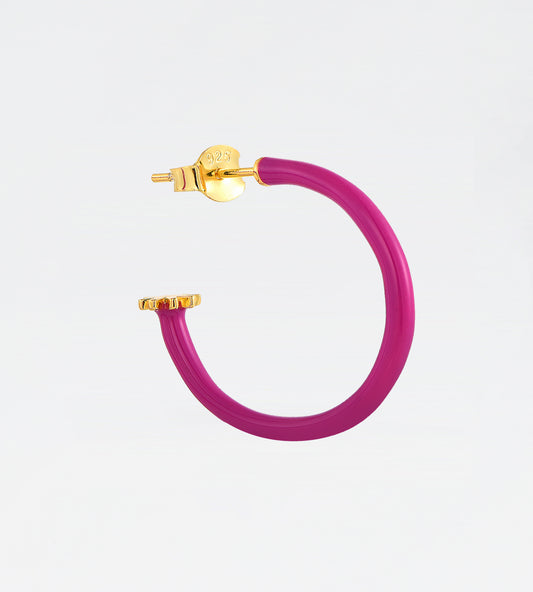 GOLD PURPLE EARRING