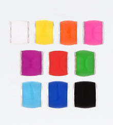 Rainbow Cubes Beads Mix | Enamel Sterling Silver Beads