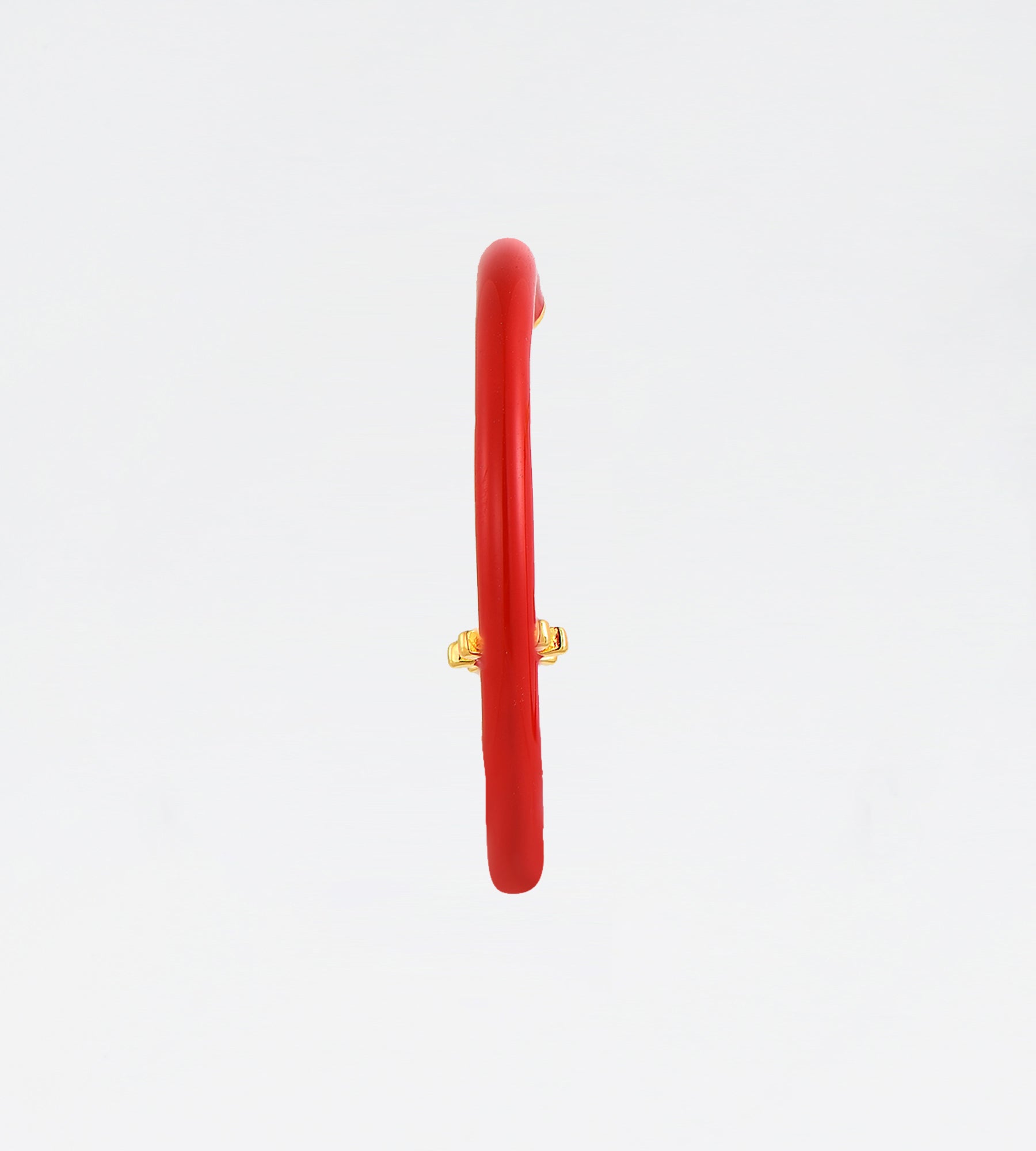 GOLD RED EARRING