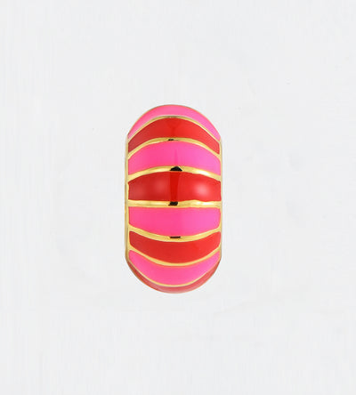 GOLD PINK & RED STRIPED CAPSULE