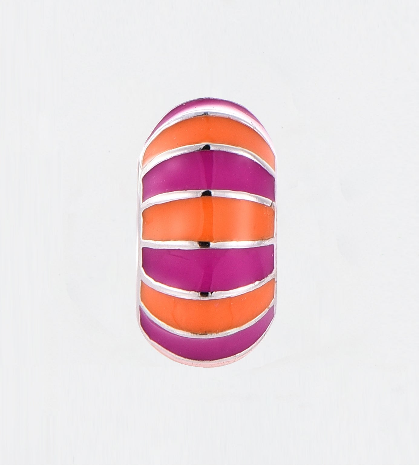 ORANGE & PURPLE STRIPED CAPSULE