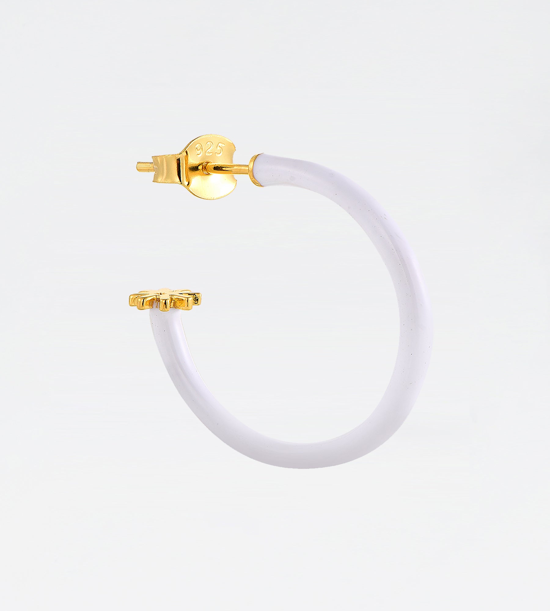 GOLD WHITE EARRING