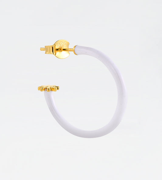 GOLD WHITE EARRING